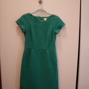 J.Crew Factory Kelly Green Cap Sleeve Dress